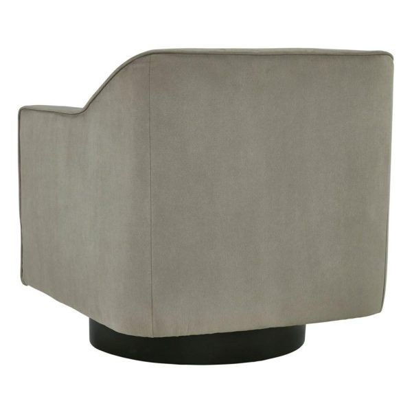 Faux Suede Swivel Accent Chair In Putty Gray  |  Living Room Chairs Living Room Living Room Chairs