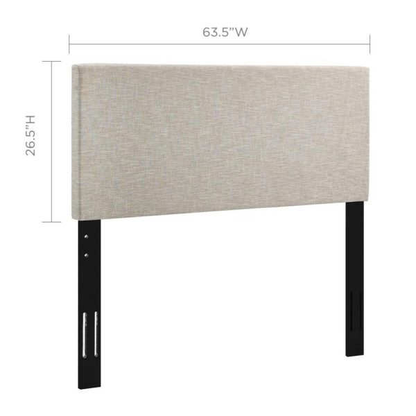 Full / Queen Upholstered Linen Fabric Headboard  |  Headboards Bedroom Headboards