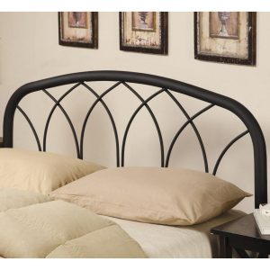 Full/Queen Modern Black Metal Headboard  |  Headboards Bedroom Headboards