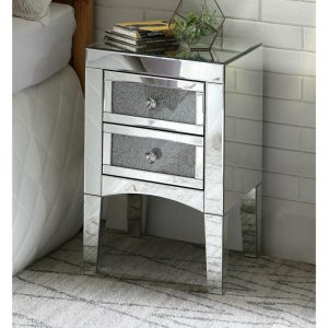 Glam 2-Drawer Nightstand  |  Nightstands Bedroom Nightstands