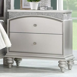 Glam 2-Drawer Nightstand  |  Nightstands Bedroom Nightstands