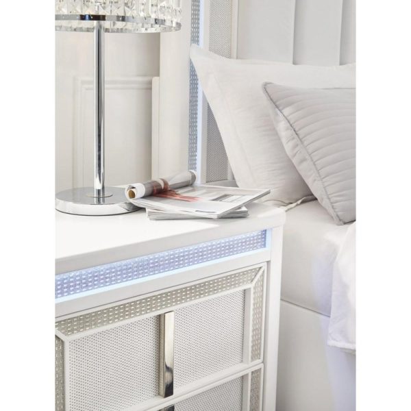 Glam 2-Drawer Nightstand With Built-In Led Lighting  |  Nightstands Bedroom Nightstands