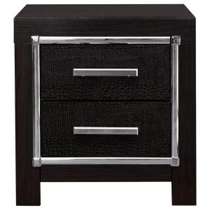 Glam 2-Drawer Nightstand With Usb And Wireless Charging  |  Nightstands Bedroom Nightstands