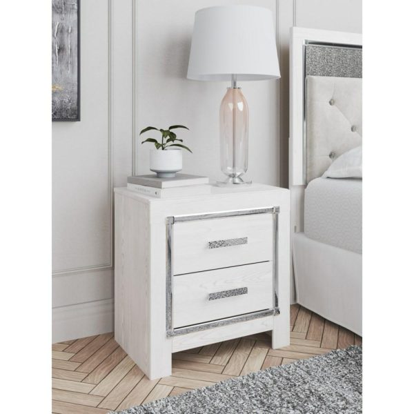 Glam 2-Drawer Nightstand With Usb And Wireless Charging  |  Nightstands Bedroom Nightstands