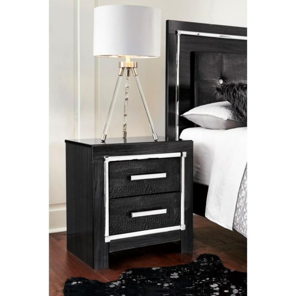 Glam 2-Drawer Nightstand With Usb And Wireless Charging  |  Nightstands Bedroom Nightstands