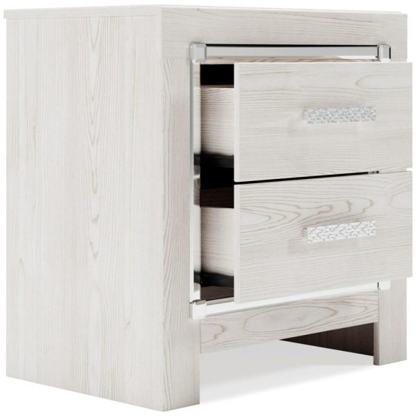 Glam 2-Drawer Nightstand With Usb And Wireless Charging  |  Nightstands Bedroom Nightstands