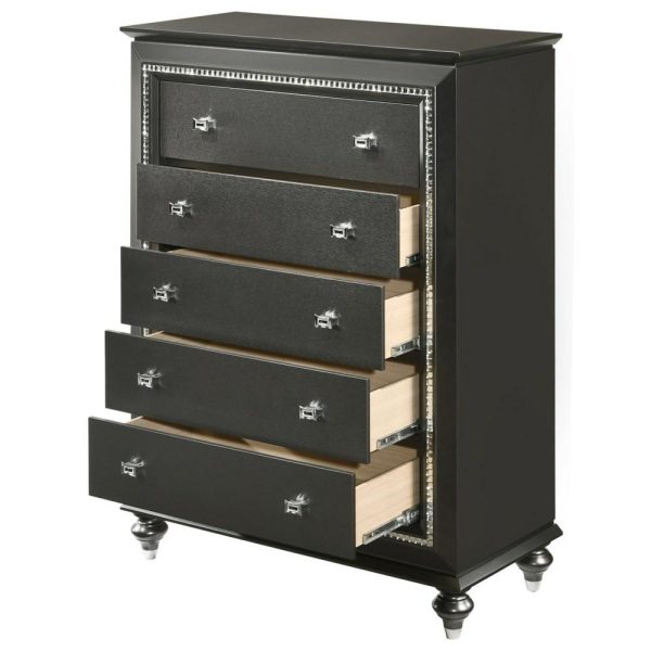 Glam Chest With Five Drawers  |  Chest Of Drawers Bedroom Chest Of Drawers