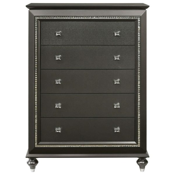 Glam Chest With Five Drawers  |  Chest Of Drawers Bedroom Chest Of Drawers