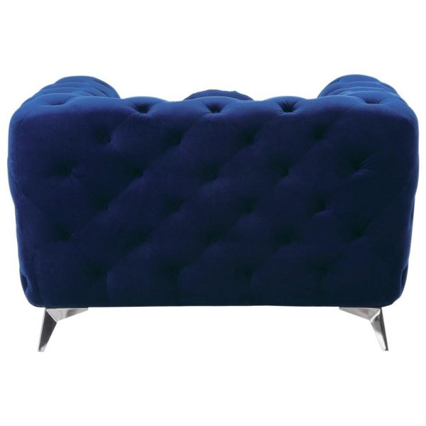 Glam Chesterfield-Style Chair  |  Living Room Chairs Living Room Blue 54900