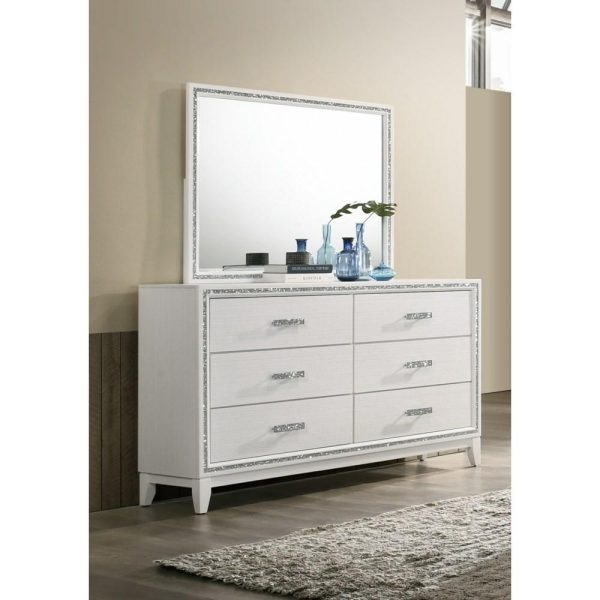 Glam Dresser And Mirror Set  |  Mirrored Dressers Bedroom Mirrored Dressers