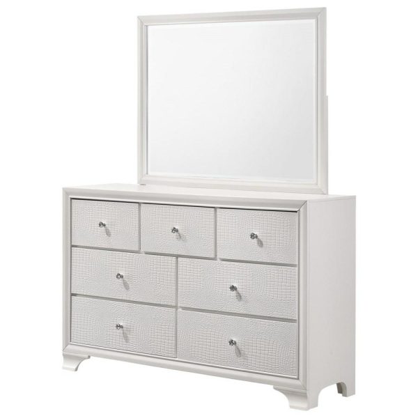 Glam Dresser And Mirror Set  |  Mirrored Dressers Bedroom Mirrored Dressers