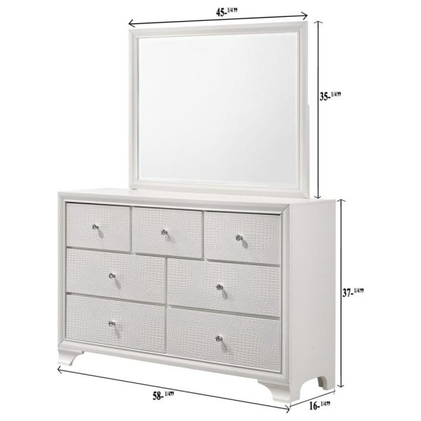 Glam Dresser And Mirror Set  |  Mirrored Dressers Bedroom Mirrored Dressers