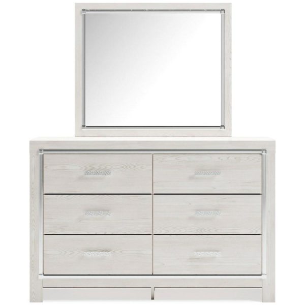 Glam Dresser & Bedroom Mirror With Chrome Finish Accents  |  Dressers Bedroom Dressers