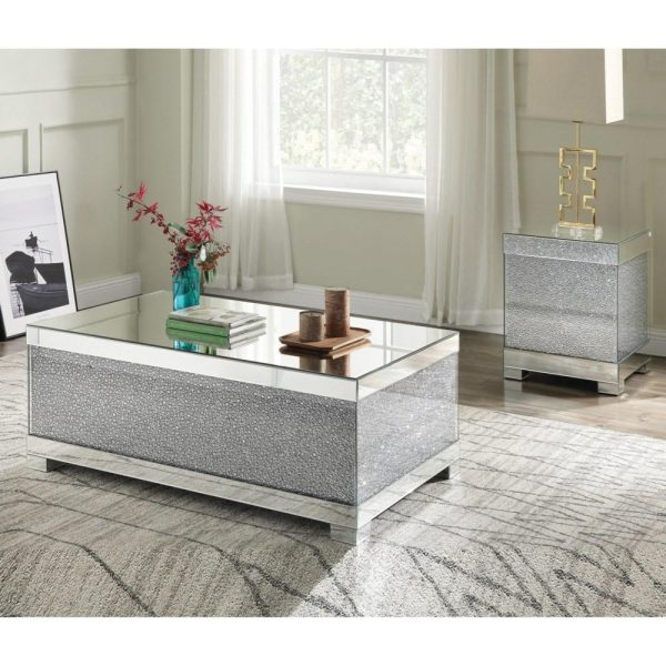 Glam End Table With Mirrored Top  |  End & Side Tables End & Side Tables End & Side Tables