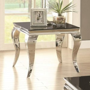 Glam End Table With Queen Anne Legs  |  End & Side Tables End & Side Tables End & Side Tables