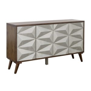 Glam Four Door Credenza  |  Accent Cabinets Accent Cabinets Accent Cabinets