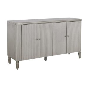 Glam Four Door Credenza With Fixed Shelves  |  Accent Cabinets Accent Cabinets Accent Cabinets