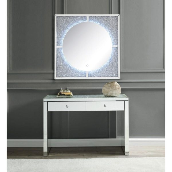 Glam Mirrored Console Table With 2-Drawers  |  Sofa Tables Living Room Sofa Tables