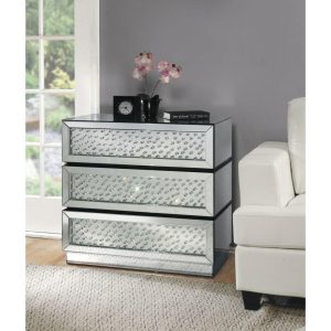 Glam Mirrored Console Table With 3 Drawers  |  Accent Cabinets Accent Cabinets Accent Cabinets