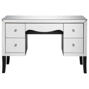 Glam Vanity Desk With Mirrored Drawers  |  Makeup Vanities Bedroom Makeup Vanities