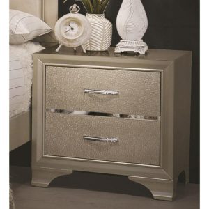 Glamorous Nightstand With Two Drawers  |  Nightstands Bedroom Nightstands