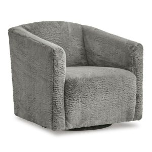 Gray Faux Fur Accent Chair  |  Living Room Chairs Living Room Living Room Chairs