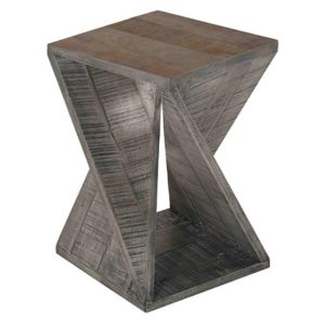 Gray Wood Twist Accent Table  |  End & Side Tables End & Side Tables End & Side Tables