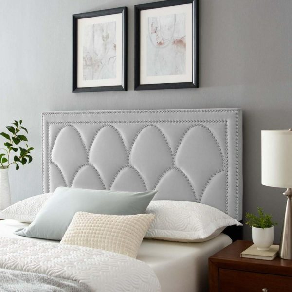 Greta Performance Velvet Twin Headboard  |  Headboards Bedroom Headboards