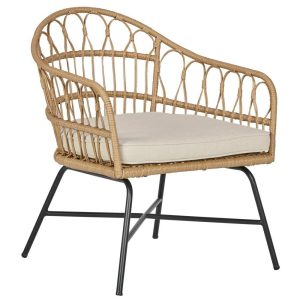 Indoor/Outdoor Wicker Accent Chair With Metal Legs  |  Living Room Chairs Living Room Living Room Chairs