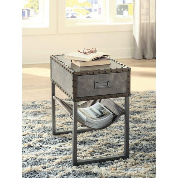 Industrial End Table With Hanging Basket  |  End & Side Tables End & Side Tables End & Side Tables