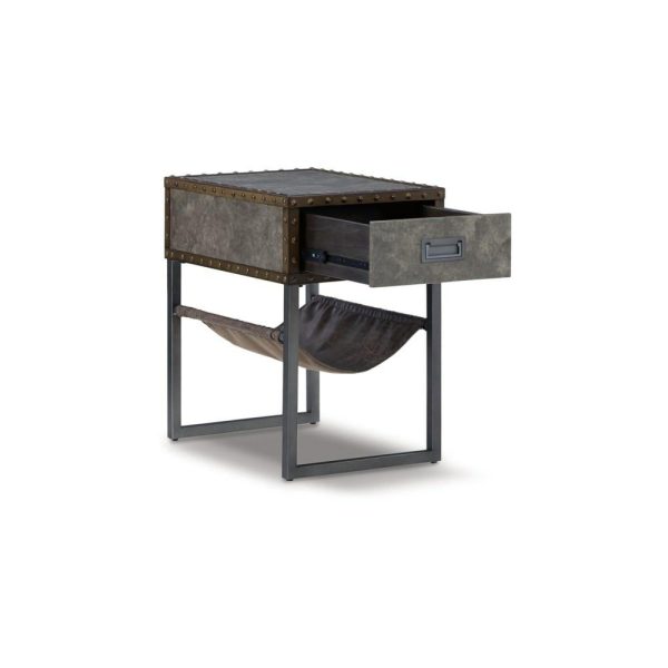 Industrial End Table With Hanging Basket  |  End & Side Tables End & Side Tables End & Side Tables