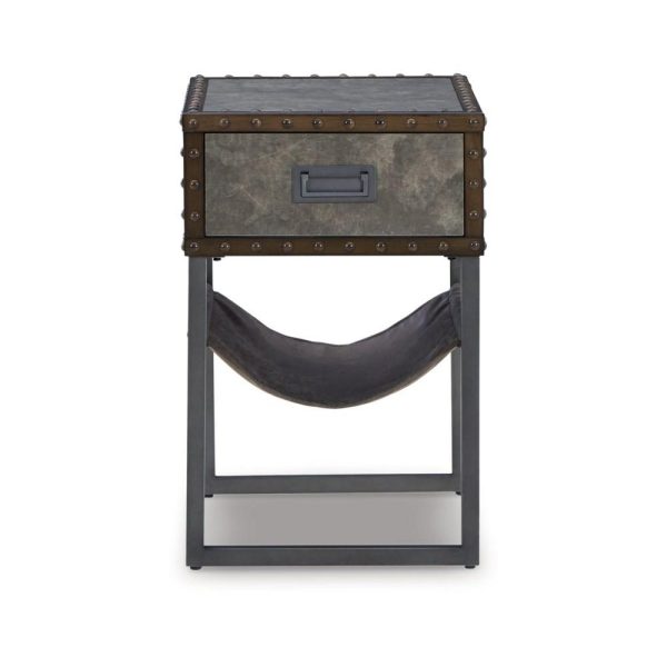 Industrial End Table With Hanging Basket  |  End & Side Tables End & Side Tables End & Side Tables