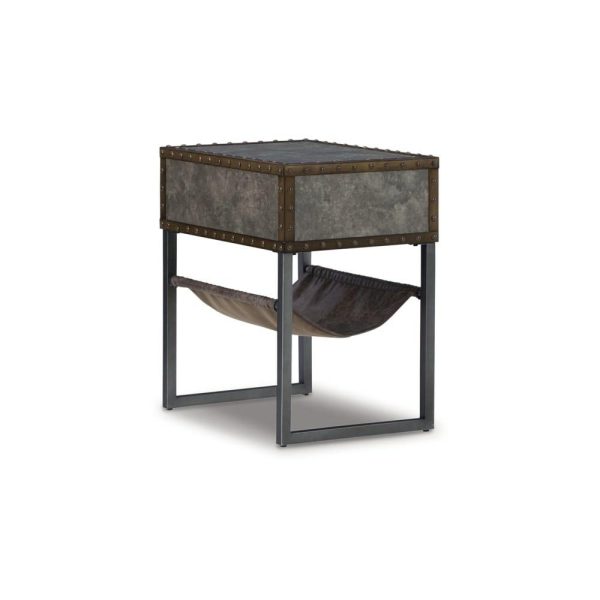 Industrial End Table With Hanging Basket  |  End & Side Tables End & Side Tables End & Side Tables