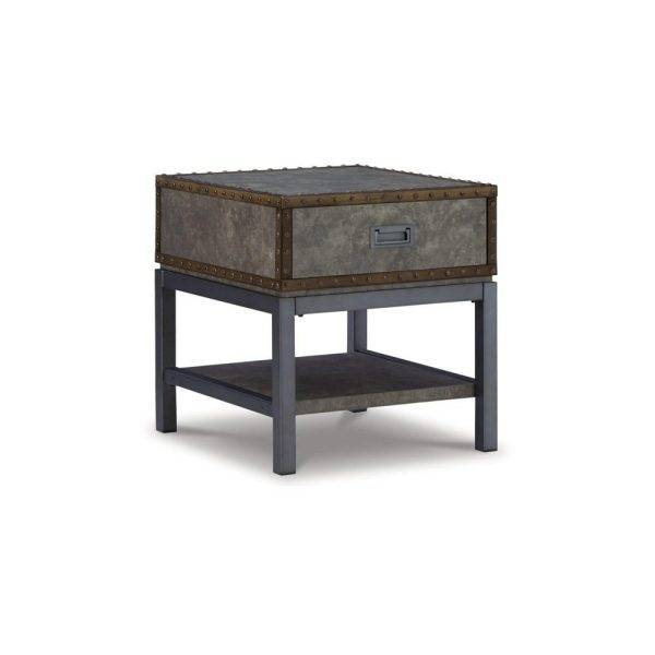 Industrial End Table With Lower Shelf  |  End & Side Tables End & Side Tables End & Side Tables