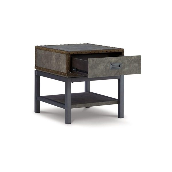 Industrial End Table With Lower Shelf  |  End & Side Tables End & Side Tables End & Side Tables