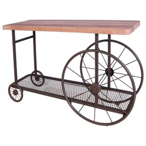 Industrial Sofa Table With Wheel Design  |  Sofa Tables Living Room Sofa Tables