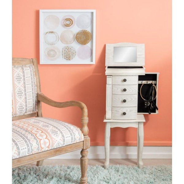 Jewelry Armoire – Off White  |  Jewelry Armoires Bedroom Jewelry Armoires