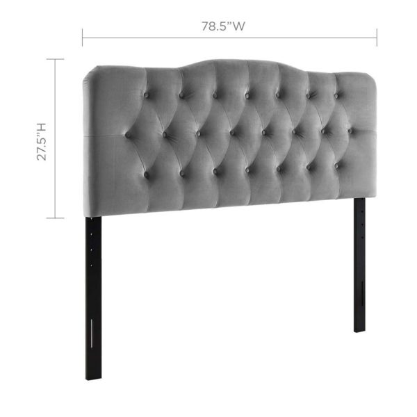 King Diamond Tufted Performance Velvet Headboard  |  Headboards Bedroom Headboards