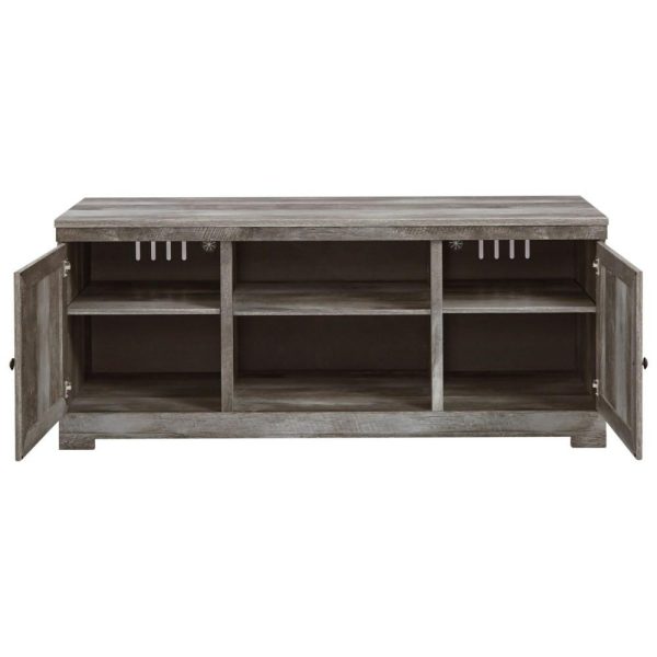 Large Tv Stand In Rustic Gray Finish  |  Tv Stands Living Room Tv Stands