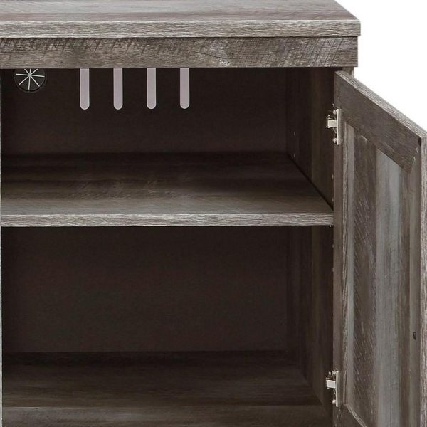 Large Tv Stand In Rustic Gray Finish With Fireplace  |  Tv Stands Living Room Tv Stands