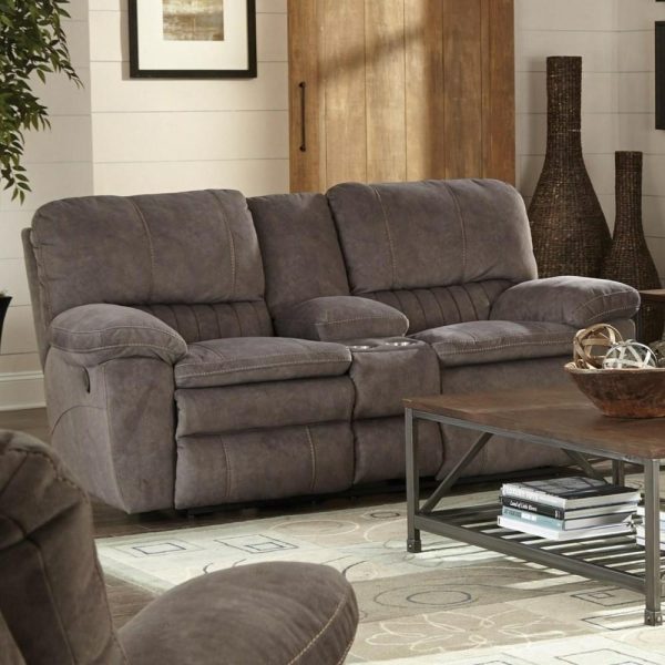 Lay Flat Reclining Console Loveseat  |  Reclining Loveseats Living Room Reclining Loveseats