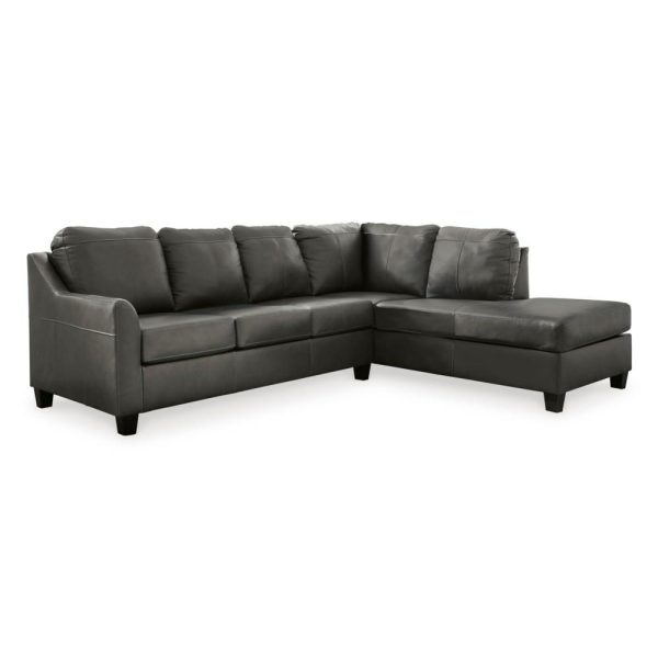 Leather Match 2-Piece Sectional With Chaise  |  Sofas Living Room Sectional Sofas