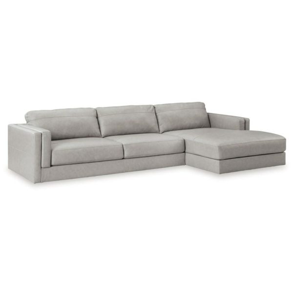 Leather Match 2-Piece Sectional With Chaise  |  Sofas Living Room Sectional Sofas