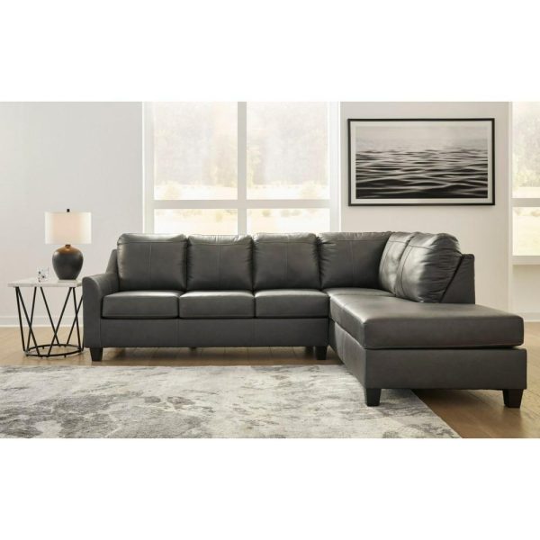 Leather Match 2-Piece Sectional With Chaise  |  Sofas Living Room Sectional Sofas