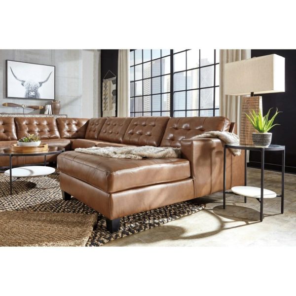 Leather Match 4-Piece Sectional With Chaise And Tufting  |  Sectional Sofas Living Room Sectional Sofas