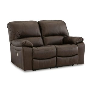 Leather Match Power Reclining Loveseat  |  Reclining Loveseats Living Room Reclining Loveseats