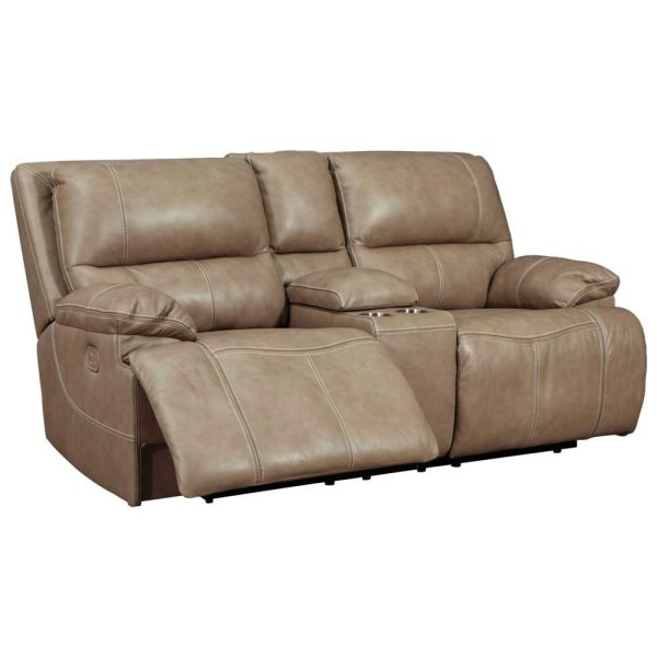 Leather Match Power Reclining Loveseat W/ Adj. Headrests  |  Reclining Loveseats Living Room Reclining Loveseats