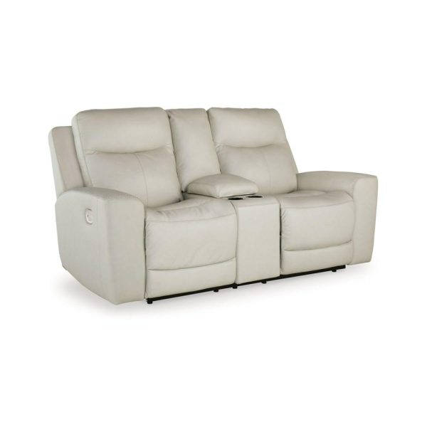 Leather Match Power Reclining Loveseat With Console  |  Reclining Loveseats Living Room Reclining Loveseats