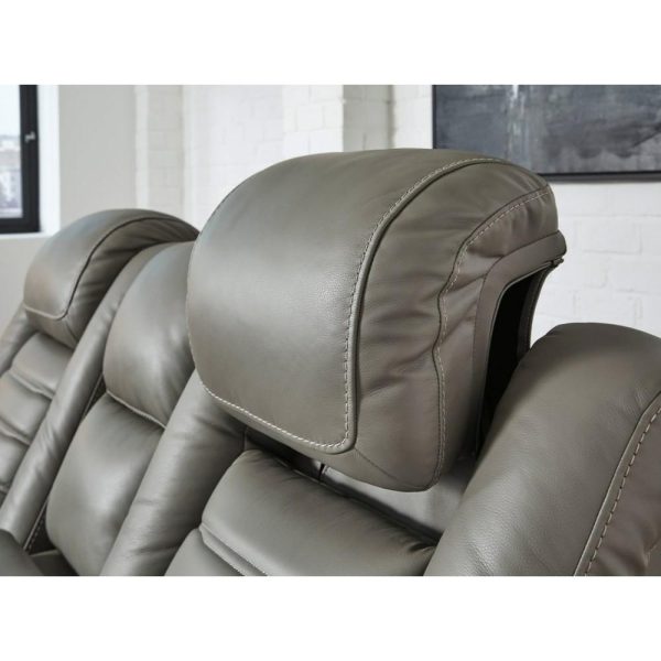 Leather Match Power Reclining Loveseat With Massage And Heat  |  Reclining Loveseats Living Room Reclining Loveseats