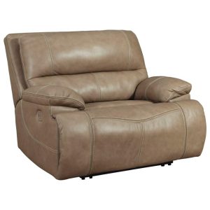 Leather Match Wide Seat Power Recliner  |  Recliners Living Room Recliners